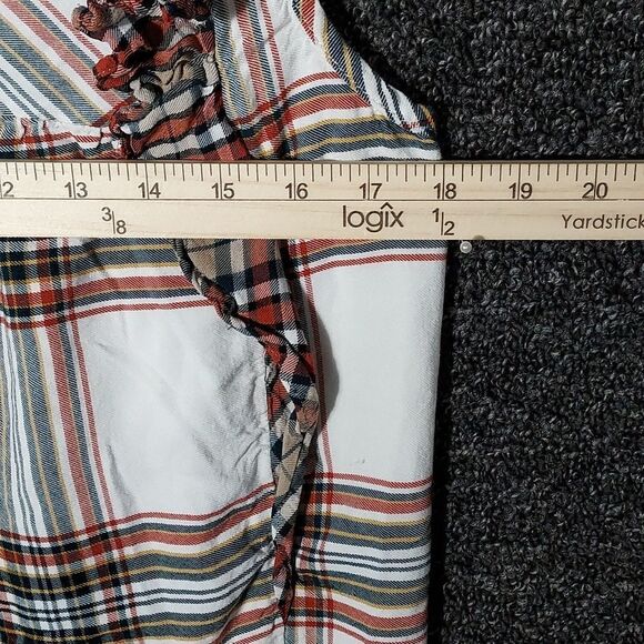 Time and Tru XL 16-18 Sleeveless Ruffles Red, Navy, Black and White - Picture 8 of 12